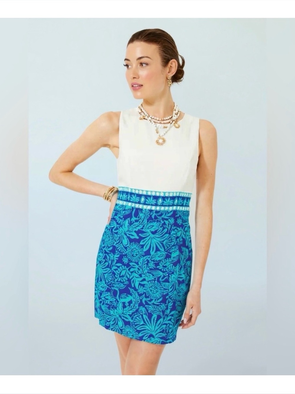Lilly pulitzer Aubria Shift Dress size 8 linen blend